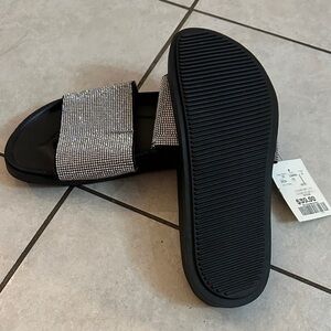 Nicole Miller Women's Sandals in Black and Silver